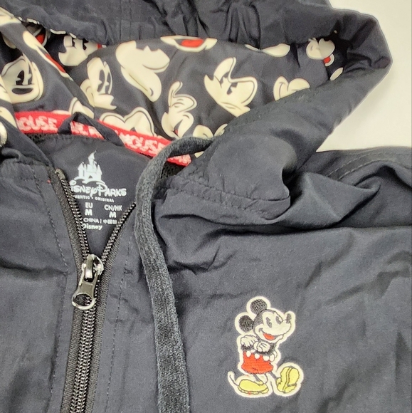 Disney Parks Mickey Mouse Black Zip Up Lightweight Jacket - Picture 3 of 5